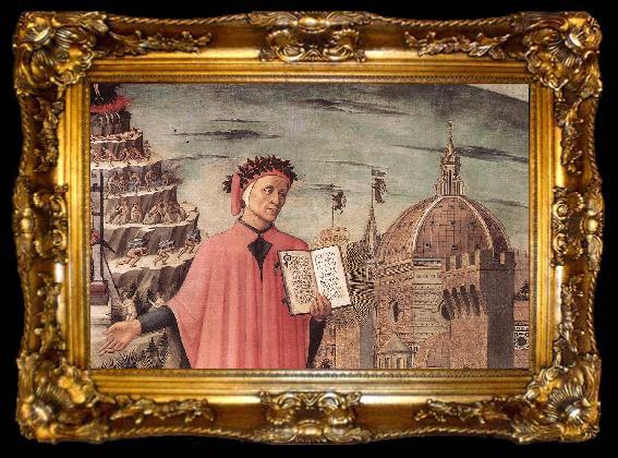 framed  DOMENICO DI MICHELINO Dante and the Three Kingdoms (detail) fdgj, ta009-2